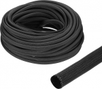 QUARKZMAN 20m Lange Kabelschutz Gewebeschlauch 8mm ID, Alkalifreie Glasfaserschlauch Isolierung Kabelschutzschlauch, Flexible Kabelschlauch Schwarz Hitzeschutzschlauch f&uuml;r Kabel Draht