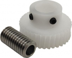 Pinion Gear 1 Piece Worm Gear Set, 0.8 moodul, 50 hammast, POM nailonist Worm Gear 8mm puuriga, roostevabast terasest Worm Rod, &uuml;lekandesuhe 1:50, turbiini k&auml;igukasti Drive Mec
