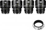 7artisans 24/35/50/85mm T2.1 Infinte Series Professional Manual Full Frame Cine Lens Compatible with EF Bayonet for Photography and Film Production, Black