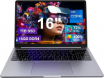 Ninkear N16 Pro Ultra Thin Laptop, Core i7 12700H, 16GB DDR4, 1TB SSD, 16" 2.5K Ultra Large Display, WiFi 6 & BT 5.2, Stabiilne WiFi &uuml;hendus S&uuml;learvuti - T&ouml;&ouml;ks, koosolekuteks ja m&auml;ngimiseks