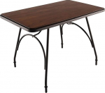 COSTWAY Ristk&uuml;likukujuline s&ouml;&ouml;gilaud, 110 x 70 x 76,5 cm, s&ouml;&ouml;gilaud k&ouml;&ouml;ki, s&ouml;&ouml;gituba, puidust laud, metallist raam, k&ouml;&ouml;gilaud 4 inimesele, kohvilaud, vintage, t&ouml;&ouml;stusdisain, t&ouml;&ouml;stusdisaini