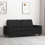 Juroupi 2-Sitzer-Sofa Diivan 2 Sitzer Loveseat Sofas F&uuml;R Wohnzimmer Diivan Loveseats Schwarz 140 cm Stoff - 359395