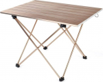 Kerge alumiiniumsulamist telkimislaud - kaasaskantav, lihtne disain piknikuks, grillimiseks ja &otilde;uem&ouml;&ouml;bliks - helepruun v&auml;rv, lihtne kaasas kanda, ideaalne seikluseks