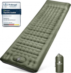 Telkimine magamismatt, iset&otilde;mbuv, 12 cm paksendatud t&auml;ispuhutav madrats, v&auml;ike pakendi suurus, veekindel &otilde;hkmadrats v&auml;ljas koos jalapressi pumba ja padjaga, Anti-Ripstop magamismatt matkamiseks ja