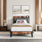 IRONCK Voodi 90 x 200 cm metallist lamelliraamiga, Voodiraam 90 x 200 cm pistikupesade, USB-pesade ja C-t&uuml;&uuml;pi &uuml;hendustega, metallist voodi 90 x 200 cm pehmendatud pealae ja panipaigaga, noortevoodi