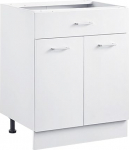 VEVOR valge aluskapp (600 x 477 x 816 mm) koos sahtlitega Monteerimata sahtlite aluskapp, kokkupanemisvalmis kapp pehmete ustega ja reguleeritava riiuliga, kodukontorisse.