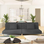 ZEYUAN Diivanvoodi 2-kohaline 2 padjaga tumehall kangas, Lounge diivan, diivanid ja diivanid, l&otilde;&otilde;gastav diivan, diivan elutuppa, diivan magamisfunktsiooniga - 375888