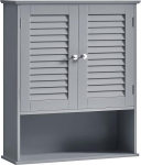 VASAGLE BBC027P36 Vannitoakapp reguleeritava riiuliga, liistuuksed ja lahtine kamber, 20 x 60 x 70 cm, m&uuml;stiline Hall