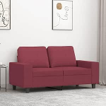 Mengtu 2-kohaline diivan Kahekohaline diivan Diivan Lounge diivan Pehmendusega diivan Relax diivan K&uuml;lalissohv Diivan Loveseat Diivan elutuppa K&uuml;lalistetuba Magamistuba Veinipunane 120 cm kangas