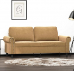 2-kohaline diivan Kahekohaline diivan Diivan Lounge Diivan Polsterdatud diivan Relax diivan K&uuml;lalissohv Diivan Leinasohv Diivan elutuppa Magamistoas K&uuml;lalistetoas Pruun 140 cm Velvet