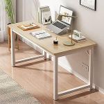 Moderner industrieller Computertisch, gro&szlig;er B&uuml;ro-Arbeitsplatz, schlichtes Metall- und Holzdesign f&uuml;r Laptop, stilvoller Heimb&uuml;rotisch, perfekt f&uuml;r Arbeit und Studium