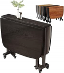 Kokkupandav laud koos toolidega Ruumis&auml;&auml;stlik s&ouml;&ouml;gilaud siseruumides ja &otilde;ues t&ouml;&ouml;tamiseks Moodne must disain (120x80cm)