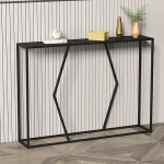 PQXQZ Schmale Konsole Industrieller K&uuml;chentisch Fr&uuml;hst&uuml;ckstheke Beistelltisch f&uuml;r Wohnzimmer Flur Diele Korridor und B&uuml;ro(120x20x75cm)