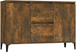 vidaXL k&uuml;ljepaneel suitsutatud tammepuust 104 x 35 x 70 cm Puitmaterjal