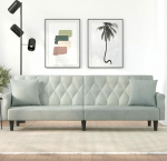 Homgoday diivanvoodi koos k&auml;etugedega Sametne helehall struktuur Pajamade jaoks K&uuml;lalistetoa m&ouml;&ouml;bel Vastupidav &uuml;he t&uuml;&uuml;bi 2 diivanid