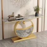 39,4-tolline konsoollaud, diivanilaud, kitsas metallist alusega fuajeelaud, sissep&auml;&auml;sulaud elutuppa ja esikusse (v&auml;rv : Hall)