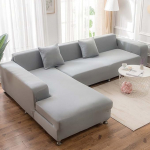 IZREEL L/U Form Sofa Slipover Sectional Couch Cover 1 St&uuml;ck Dehnbar Elastisch 2/3/4 Sitzer Sofa Abdeckung M&ouml;bel Protector Schonbez&uuml;ge f&uuml;r Wohnzimmer mit 1 Kissenbezug (Farbe: C, suurus: 88,9 cm - 140
