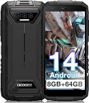 DOOGEE S41T (2025) v&auml;litingimustes kasutatav mobiiltelefon ilma lepinguta, 6300 mAh, 8GB RAM + 64GB/ 1TB laiendatav ROM, Android 14 v&auml;litingimustes kasutatav nutitelefon 5,5-tolline HD+ IP68/P69K, 13MP kolm kaamerat, 4G Dual SIM
