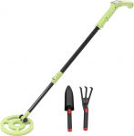 Metallidetektor, reguleeritav varre metallidetektor t&auml;iskasvanutele, 3KHz 270mW k&otilde;rge t&auml;psusega professionaalne kulla detektor veekindla m&auml;hisega, m&uuml;ndi aardedeks rannas (roheline detektor Rake Shovel)