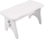Creative Deco White Wooden Footstool | 38 x 19 x 21 cm | Step Stool Flower Stool Toilet Stool Wooden Bench Stool Children's Stool Foot Stool White Footrests Chair Pine Wood