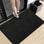 V&auml;liuksematt, 60 x 90 cm, pehme imav ja mustust h&uuml;lgav uksematt, libisemisvastane uksematt, masinpesuv p&otilde;randamatt esiuksele, tagauksele, m&auml;&auml;rdunud kingadele ja k&auml;ppadele (must 3)