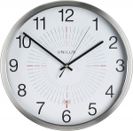 Unilux 400094566 Large Radio Controlled Outdoor Wall Clock Metallic Grey for Indoor and Outdoor
