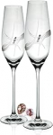 &Scaron;ampanjaklaasid kristallidega &scaron;ampanjaklaasid Luksuslik dekoratsioon 2-st komplektist, k&auml;sitsi valmistatud prosecco klaasid Cristalline klaas, sobivad aastap&auml;evaks, pulmakingituseks (1. &scaron;ampanjaklaasid (210 ml))