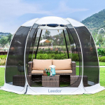 Leedor Gazebos for Patios Screen House Room Canopy Mosquito Net Camping Tent Dining Room Pop Up Sun Protection Shelter Mesh Walls Not Waterproof