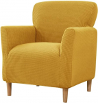 WJHDWYD Stretch Armchair Cover 1 Seater Jacquard Club Chair Cover Washable Chesterfield Armchair Cover Armchair Protector for Living Room Tub Chair Sofa (Jaune)