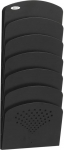 Safco Seven Pocket Steel Wall Rack - Black