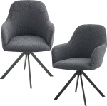 Aicharynic toolikatted, 2 komplekti, Stretch toolikatted koos k&auml;etoega, eemaldatav kaitsekate, pestavad katted toolidele s&ouml;&ouml;gitoa, restorani, kontoritooli jaoks, universaalne, tumehall, tumehall