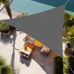 Shade&Beyond Triangle Sun Shade Sail 20 x 20 x 20 tolli l&auml;bipaistev varikatuse tumehall patio aia &otilde;ue teki pergola jaoks (teeme kohandatud suurused)