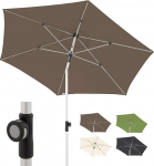 Doppler SL-AZ 220 Push Up p&auml;ikesevarju Ideaalne r&otilde;dule v&otilde;i aeda umbes 220 cm - painutatav, &uuml;hekordne, Greige Taupe