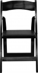 Flash Furniture Hercules 4 x Wooden Folding Chair with Padded Vinyl Seat - Black