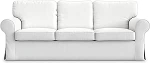 MASTERS OF COVERS Diivanikate IKEA Ektorp 3-kohalisele, k&uuml;lmvalge diivanikate, Ektorp diivanikate, pol&uuml;ester Petite, Ektorp 3-kohalise diivani kate, 218 x 88 x 88 cm.