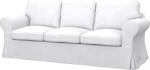 Soferia - IKEA EKTORP 3-kohalise diivani asenduskate, &ouml;konahk valge