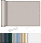 AXT SHADE r&otilde;du privaatsusekraan, ilmastikukindel, 75 x 500 cm, r&otilde;dukate, r&otilde;dukate, l&auml;bipaistmatu, tuulekaitse, UV-kaitse, koos kaablikinnitustega r&otilde;dukaitsele, Taupee