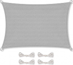 CelinaSun Markiis p&auml;ikesekaitse, aia r&otilde;du ja terrass, ilmastikukindel, HDPE, hingav, varjualune ruut, helehall