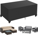 Aiam&ouml;&ouml;bli kate, veekindel, aiam&ouml;&ouml;bli papp, talvekindel, 420D kaitsekate aiamaja lauale, aiam&ouml;&ouml;bel, laud, ristk&uuml;likukujuline (must, 230 x 165 x 80 cm, 600D)