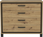 FORTE TRONDHEIM 4 sahtliga kapp, puitmaterjal, Artisan tamm/must tamm, 104,7 x 81,3 x 41,5 cm