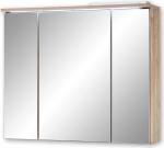 Stella Trading ROOF Vannitoa peegelkapp LED-valgustusega tammepuust vanas stiilis - vannitoa peegelkapp, kus on palju hoiuruumi - 80 x 68 x 21 cm (B x K x S)