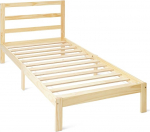 Amazon Basics &uuml;he voodiraam peaplaadiga soliidne m&auml;nd koos liistude alusega 90cm x 200cm Single White