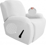 Jacquard tugitooli kate, Stretch kate l&otilde;&otilde;gastavale toolile, t&auml;ielik, elastne kate teleritoolile, tugitoolile (Off White)