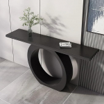 Moodne sissep&auml;&auml;sulaua geomeetriline konsoolne diivanilaud elutuppa koridori fuajeesse Stiilne must aktsentlaud (120cm) Mitmek&uuml;lgne kodudekoratsioon