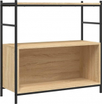 vidaXL raamaturiiul, reguleeritavate jalgadega seisev riiul, hoiuriiul elutuppa, hoiuriiul, kontoririiul, t&ouml;&ouml;stuslik stiil, Sonoma tammepuidust materjal, raud