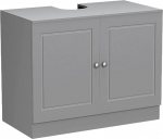 BAKAJI Vannituba Vanity Cabinet Stone Line MDF Wood Cover 2 Door Modern Basin Cabinet Space Saving Standing Cabinet suurele basseinile 55 x 66 x 37 cm (Hall)