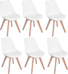 H.J WeDoo 2 x Skandinaavia s&ouml;&ouml;gitoa toolid, pehmendusega, lehe disainiga, k&ouml;&ouml;k, lina, puit, hall