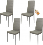 HOME DESIGN & CONFORT 4 polsterdatud s&ouml;&ouml;gitooli komplekt K&ouml;&ouml;gitoolid S&ouml;&ouml;gitoolide komplekt (Hall, 4)