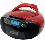 Sunstech CXUM53 Kaasaskantav CD / kassettraadio 2W CD / R / RW / MP3 / WMA FM USB/AUX-IN (punane)