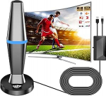 DVBT2 antenn, DVB-T/DVB-T2 antenn, tugevam varrasantenn digitaaltelevisioonile/digitaal-TV/DAB-raadio/DVB-T2 tuuneripulga jaoks, maksimaalne signaali kvaliteet, magnetilise alusega, 3 m kaabliga